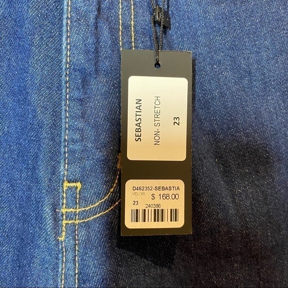 Nwt Carmar Sebastian High Waisted Raw Hem Jeans - Picture 9 of 12